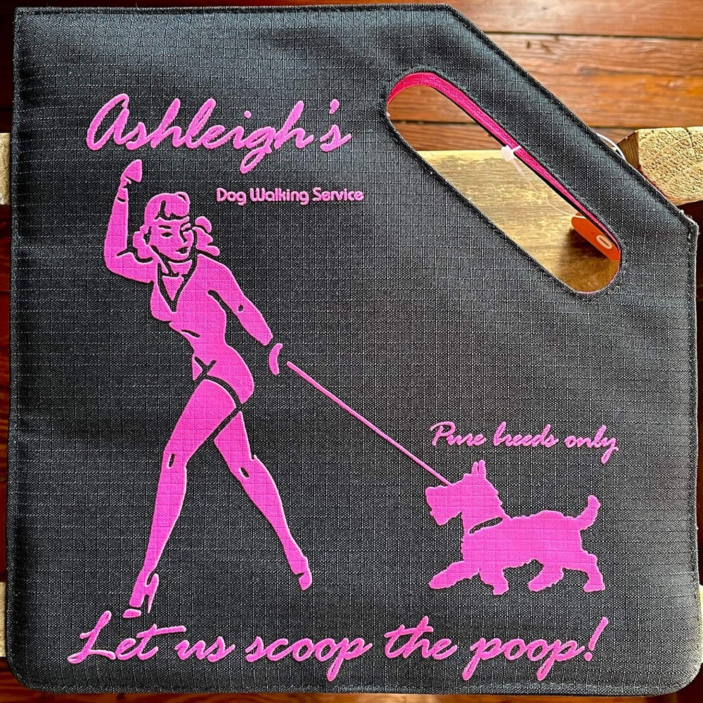 𝐍𝐖𝐓 RARE Y2K D&G Retro Nylon Ripstop “Ashleigh’s Dog Walking Service” Clutch